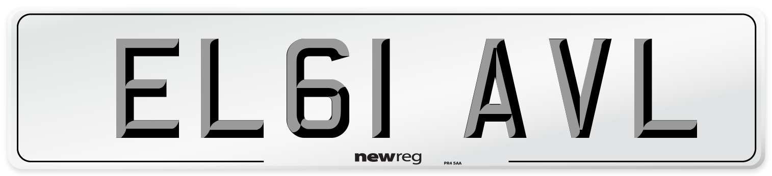 EL61 AVL Number Plate from New Reg